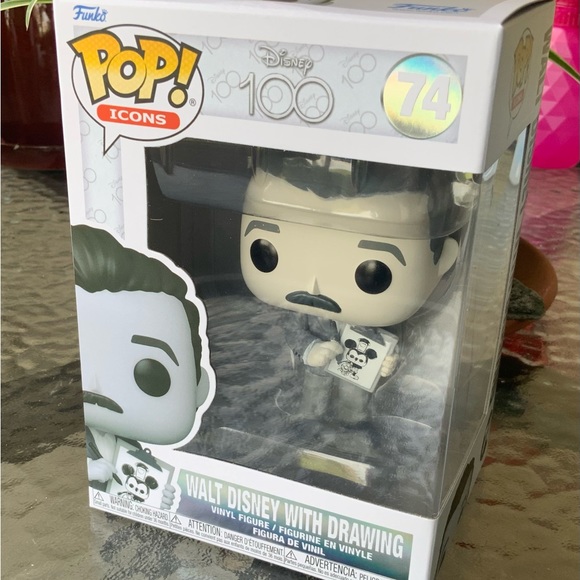Funko Other - Funko Pop! “Disney 100 WALT DISNEY with DRAWING” NWT/black & white!